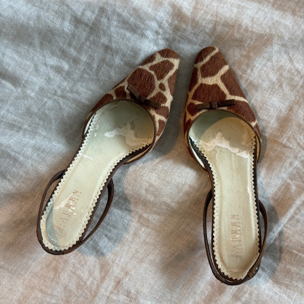 Ralph Lauren Pony Hair sling backs